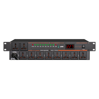 GTSVSOMA AS208 Secuenciador Profesional de 10 Canales y 6000W de Alta Potencia con Pantalla Retroiluminada Metálica, Diseño Ligero y Voltaje Universal