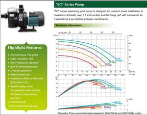 <span class=keywords><strong>Pompe</strong></span> à eau Emaux série SC, système de <span class=keywords><strong>pompe</strong></span> à eau pour <span class=keywords><strong>piscine</strong></span> 1,5 hp - Product Image 3
