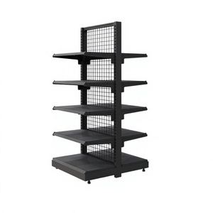 Étagère de présentation en métal légère à double face ADONG |   Étagère de rangement perforée personnalisée pour supermarché |   Installation rapide - Product Image 1