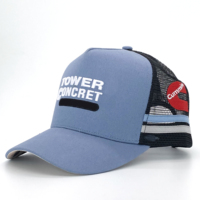 Fabricant de casquettes trucker en coton à 5 panneaux, ajustées, avec dos en maille, broderie de logo personnalisée, vente en gros