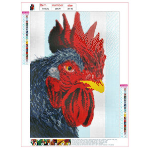 <span class=keywords><strong>Peinture</strong></span> Diamant 5D <span class=keywords><strong>Moderne</strong></span> en Gros, Personnalisée, Motif Animal <span class=keywords><strong>Coq</strong></span>, Taille 30x40 - Product Image 2