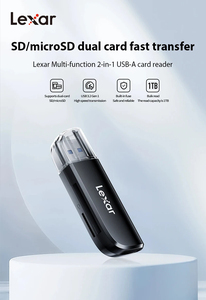 Lecteur de cartes externe 2 en 1 Lexar RW300U <span class=keywords><strong>USB</strong></span> 3.2 Gen1 Lecteur de cartes TF <span class=keywords><strong>SD</strong></span> jusqu'à 104 Mo/s Noir - Product Image 3