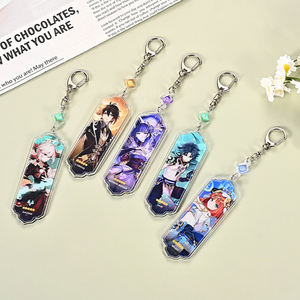 LLavero de foto digital personalizado colgante de cremallera acrílica con decoración periférica de juego de animación de dibujos animados - Product Image 1