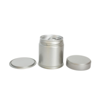 Boîte de conserve vide de qualité alimentaire en poudre de thé Matcha de fleur de grain de café 30g 40g 50g emballage de boîte ronde en fer blanc OEM