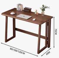 Bureau d'angle en bois pliable avec étagère Table pour ordinateur portable mobile Chambre à coucher Bureau d'étude Salon Table à collation pour bureau à domicile