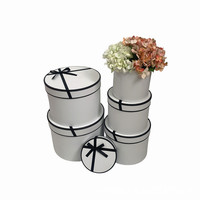 Boîte à fleurs pour la fête des mères, boîtes à fleurs rondes en carton de luxe pour bouquets