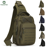 Sac à dos tactique unisexe personnalisable Protector Plus X251, sac de poitrine EDC, sac à bandoulière léger, imperméable, en polyester, pour la randonnée en plein air