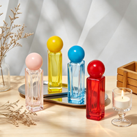 Flacon de parfum en verre haut de gamme, flacon de parfum de 30 ml, flacon vide, petit flacon rechargeable coloré haut de gamme