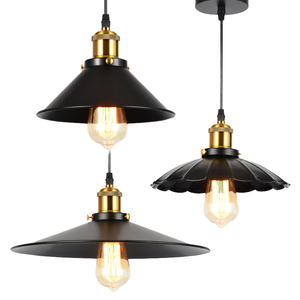 Luminaire suspendu industriel Hosun Iron Farmhouse pour salon, taille moyenne, LED, éclairage à 360°, garantie de 2 ans - Product Image 4