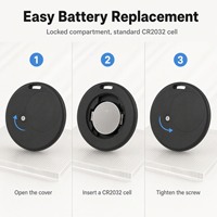 Localizador Inteligente de Doble Sistema, Dispositivo Antipérdida Compatible con IOS y Android, Etiqueta Inalámbrica Mini, Rastreador Global para Mascotas, AirTag GPS