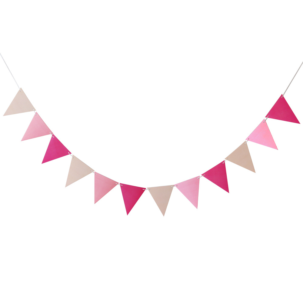 Drapeau triangulaire rose