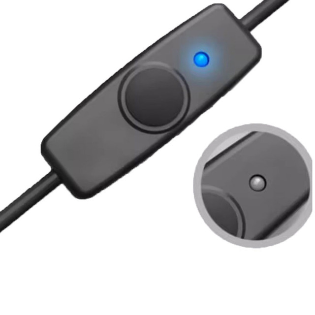 USB2.0 AM to Type C 3A Data Cable 2M Type-C Fast Charge Cable With Button Switch and LED Indicator