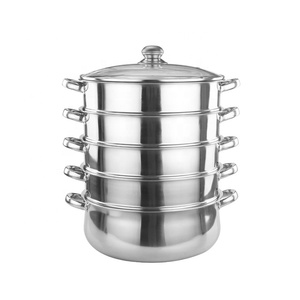 Utensilios <span class=keywords><strong>de</strong></span> cocina <span class=keywords><strong>de</strong></span> alta calidad, olla <span class=keywords><strong>de</strong></span> vapor grande <span class=keywords><strong>de</strong></span> acero inoxidable <span class=keywords><strong>de</strong></span> 5 capas <span class=keywords><strong>con</strong></span> <span class=keywords><strong>tapa</strong></span> <span class=keywords><strong>de</strong></span> <span class=keywords><strong>vidrio</strong></span> - Product Image 1