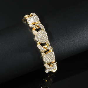 Hot Selling Popular Design Heart Shaped Chain Bracelet Hiphop Retro Style Men's Alloy Bracelet Fashion Jewelry Wholesale - Product Image 3