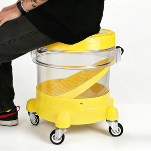 WB-P016 Seau de lavage de voiture <span class=keywords><strong>mobile</strong></span> multifonctionnel transparent avec roues, tabouret de detailing et conteneur de rangement pour nettoyage - Product Image 4