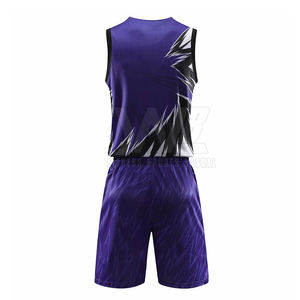 Uniforme de basket-ball imprimé avec logo personnalisé quantité minimale de commande bas Uniforme de basket-ball pour hommes dernière conception - Product Image 2
