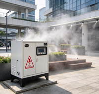 Système de brumisation haute pression pour centre commercial, machine à brumiser en acier inoxydable 304 pour le refroidissement des espaces publics extérieurs