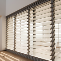 Volets de sécurité extérieurs modernes horizontaux en alliage d'aluminium et verre, personnalisés, automatisés et durables