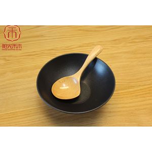 Beechwood Wooden Spoon <b>Set</b> 2 Pcs Small And Large Size For Soup Rice Serving Utensils - Product Image 2