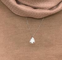 Collier en acier inoxydable personnalisé avec un arbre de cèdre, design libanais, pour femmes et filles, pendentif de style, nouveaux colliers