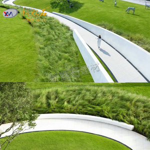 Nuevo Banco Curvo de Fibra de Vidrio Magic Stone para Árboles, Asiento de Hormigón Prefabricado GRC para Parques al Aire Libre, Diseño Personalizado para Jardín y Paisajismo - Product Image 4