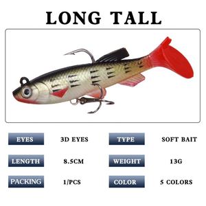 Señuelos blandos pre-ajustados de 8.5CM y 13G para pesca de lubina y peces de agua dulce en barco, ideales para pesca en el océano. - Product Image 2