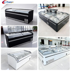Congélateur horizontal combiné pour îlot de supermarché européen, vitrine de congélation moderne pour îlot - Product Image 4