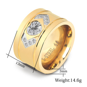 Bagues tendance en acier inoxydable 304, forme flèche 13 mm, sertissage pavé, motif cœur géométrique, cadeau pour femme - Product Image 5