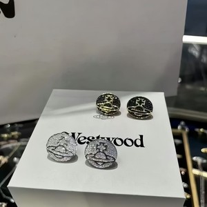 Boucles d'oreilles pendantes Saturne tendance en alliage de zircon électroplaqué avec perles, bijoux raffinés pour femmes - Product Image 1