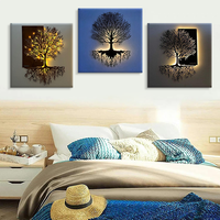 Simple plante dorée photo Art esthétique impression toile peinture 3 pièces toile décor à la maison pour salon usine impression HD