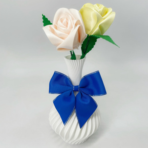 Lazo de cinta de grogrén de poliéster respetuoso con el medio ambiente <span class=keywords><strong>personalizado</strong></span> al por mayor para embalaje de regalo para decoraciones navideñas, bodas y cumpleaños - Product Image 2