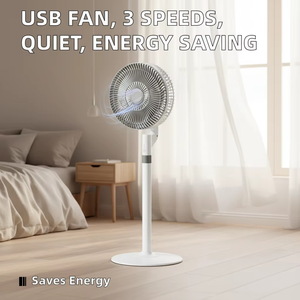 Ventilador de Pie Negro de Estilo Moderno para el Hogar, la Oficina y el Dormitorio - Product Image 1