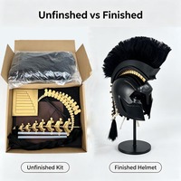 Casques Spartan Agamemnon en EVA, semi-finis et finis, accessoires de costume médiéval pour cosplay, pour adultes unisexe