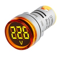 AD16 LED AC Voltmeter Lampu Sinyal Tampilan Digital Pengukur Tegangan Volt Indikator Lampu Penguji Rentang Pengukuran AC50-500V