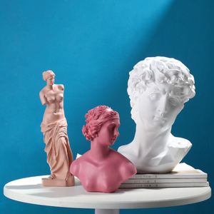 Decorazione per la Casa in Stile Nordico, Scultura di <span class=keywords><strong>David</strong></span> in Resina, Decorazione in Colori Morandi - Product Image 2