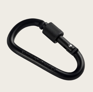 Mousqueton noir, clip carabineur, anneau en D en aluminium de 3 pouces, grand mousqueton avec porte-clés, crochet pour porte-clés - Product Image 5