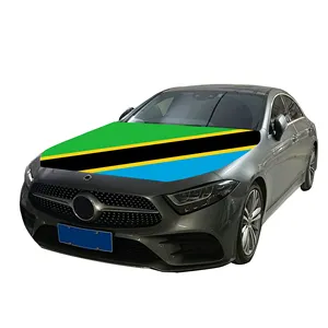 Giá cả phải chăng quốc gia xe mui xe bao gồm cờ Tanzania xe động cơ bao gồm cờ nhà máy bán hàng trực tiếp vải polyester