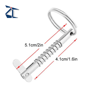 Goupille de verrouillage à ressort d'anneau de dégagement rapide d'acier inoxydable d'approvisionnement d'usine pour le matériel antirouille de bateau de pont supérieur de Bimini de bateau - Product Image 3
