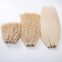 Extensions de cheveux humains européens vierges de qualité supérieure, mèches de cheveux humains blonds blancs de 100 grammes