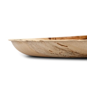 Assiettes en feuilles de palmier naturelles en forme de goutte de 26 cm pour emballage alimentaire et vente au détail - Product Image 2