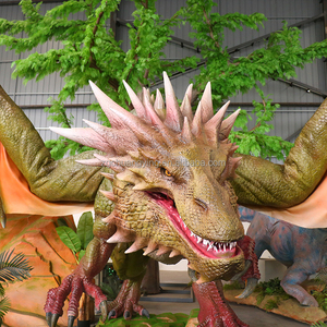 Sculpture géante de simulation dynamique mobile Dragon <span class=keywords><strong>vert</strong></span> d'Europe pour <span class=keywords><strong>parc</strong></span> à thème animatronique - Product Image 5