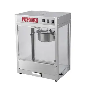Máquina de palomitas de maíz de gas multifunción 20 onzas eléctrica con gabinete de calor Airpop Go Vending Bouilloire para uso doméstico