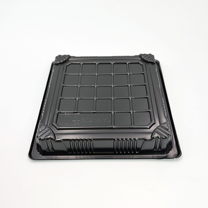 Bandeja Cuadrada <span class=keywords><strong>de</strong></span> Plástico para Sushi JY-81205, Caja <span class=keywords><strong>de</strong></span> Plástico Desechable para Sushi con Hoja Dorada, Caja <span class=keywords><strong>de</strong></span> Plástico para Pastel Mille-feuille - Product Image 3
