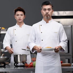 Chaqueta de Chef para Restaurante, Manga Larga o Corta, Uniforme de Trabajo para Cocina de Hotel, Cafetería, Panadería, Ropa de Chef para Cocina Rápida - Product Image 3