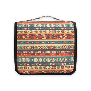 Bolsa de Aseo Colgante Personalizada Estilo Boho Indio Azteca, Bolsa de Maquillaje y Cosméticos para Mujer, Impermeable, Portátil, para Viaje - Product Image 3