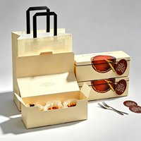 Boîtes d'emballage alimentaire écologiques en carton gaufré personnalisé, imperméables, avec pelliculage mat, pour cupcakes et muffins, doublure en éponge