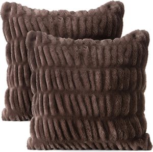 Faux Fur Plush Decorative Throw Pillow Covers Ruched Soft Polyester <strong>Cushion</strong> <strong>for</strong> <strong>Sofa</strong> Couch Bedroom Home Use - Product Image 1