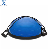 Ballon d'équilibre demi-sphère en PVC épaissi anti-explosion pour Pilates, entraîneur de fitness avec pompe et bandes de résistance