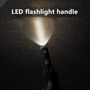 Оптовая продажа, заводская цена, 10 ребер, автоматический открытый задний зонт со светодиодным фонариком, компактный дорожный Зонт от дождя, зонт от солнца на заказ - Product Image 2