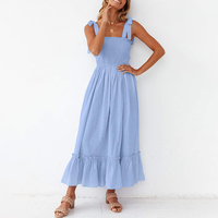 Tissus de haute qualité col carré robes pour femmes robe de mode la plus populaire tenue décontractée pour femmes
